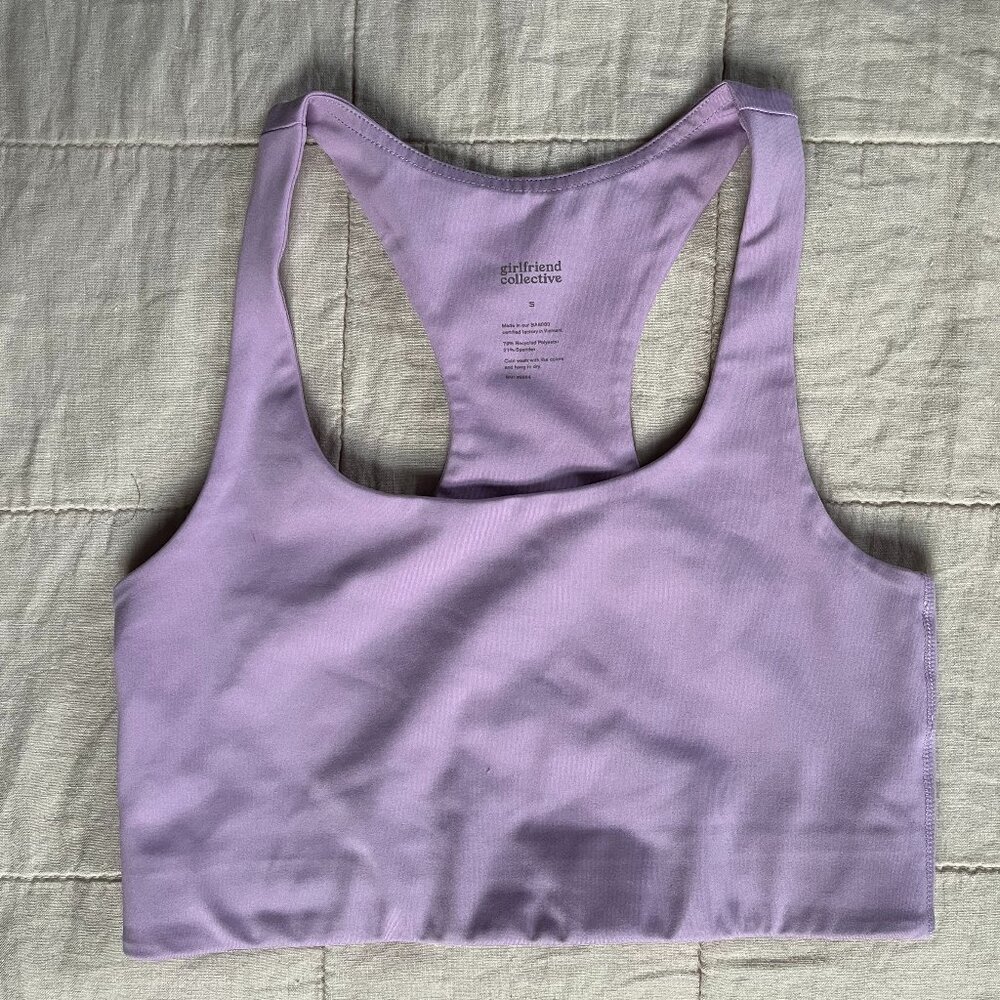 Girlfriend Collective Paloma Bra in Lilac